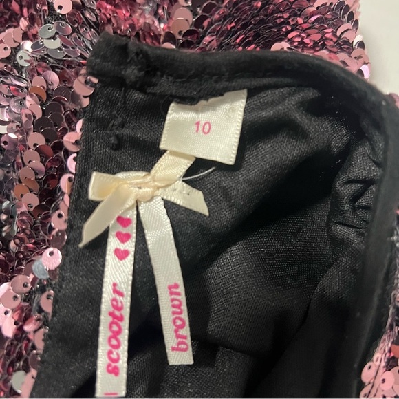 Scooter Brown Girls Size 10 Pink Blush Sequin Party Dress Dance EUC Formal - Picture 6 of 8
